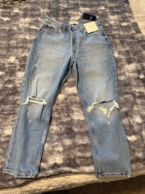 Abercrombie & Fitch Womens Curve Love Skinny High-Rise Jeans - Classic Wash